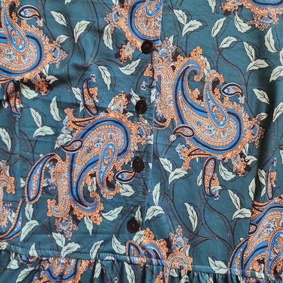 Paisley Fit and Flare Dress 1X - Picture 7 of 8